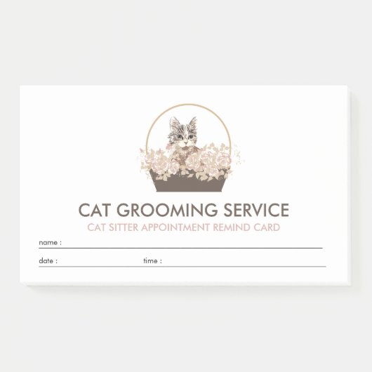 Boho Cat Groomer ポストイット (正面)