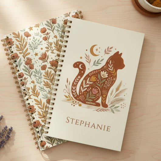 Boho Cat Planner – Celestial Feline Gift プランナー手帳