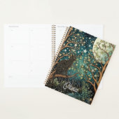Boho cat starry night sky woodland forest プランナー手帳 (ディスプレー)