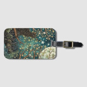 Boho cat starry night sky woodland forest ラゲッジタグ (正面横)