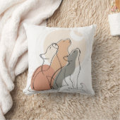 Boho Catsハウリングスクエアアクセント枕 クッション (ブランケット)