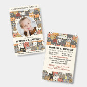 Boho Cats写真カスタムモダンの子識別 バッジ (正面＆裏面)