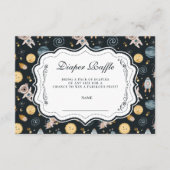 Boho Celestial Animal Baby Shower Diapper Raffle エンクロージャーカード (正面)