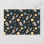 Boho Celestial Animal Baby Shower Diapper Raffle エンクロージャーカード (裏面)