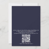 Boho Celestial Arch Moon Night QR Code Wedding 招待状 (裏面)