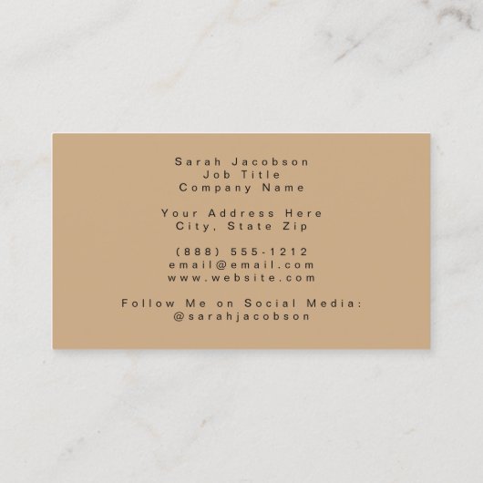 Boho Celestial Business Card – Cosmic Night Sky 名刺 (裏面)