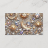 Boho Celestial Business Card – Cosmic Night Sky 名刺 (正面)