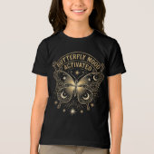 Boho Celestial Butterfly“Butterfly Mood Activated” トライブレンドＴシャツ (正面)