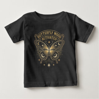 Boho Celestial Butterfly“Butterfly Mood Activated” ベビーTシャツ