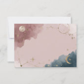 Boho Celestial Diaper Raffle Card | Gold Moon サンキューカード (裏面)