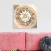 Boho Celestial Mandala in Soft Harmony キャンバスプリント (インサイチュ (リビング))