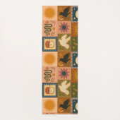 Boho Celestial | Retro Sun & Moon ヨガマット (裏面)