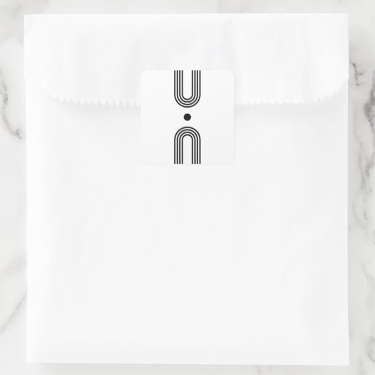 Boho celestial Sun スクエアシール (バッグ)