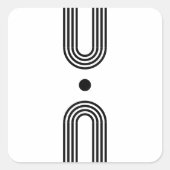 Boho celestial Sun スクエアシール (正面)