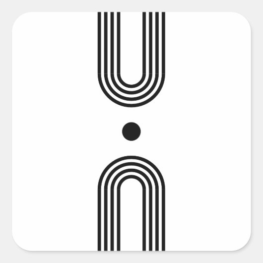 Boho celestial Sun スクエアシール (正面)