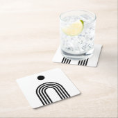 Boho Celestial Sun スクエアペーパーコースター (インサイチュ)