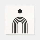 Boho Celestial Sun スタンダードカクテルナプキン (正面)