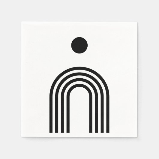 Boho Celestial Sun スタンダードカクテルナプキン (正面)