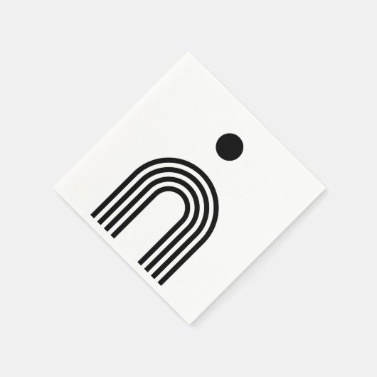 Boho Celestial Sun スタンダードカクテルナプキン (角)