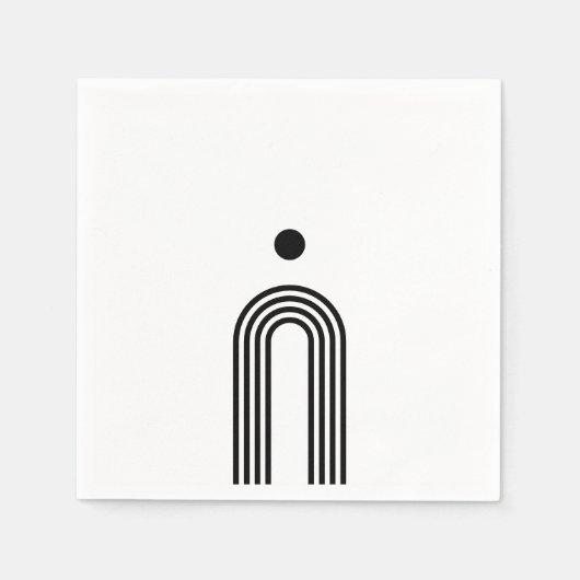 Boho Celestial Sun スタンダードカクテルナプキン (正面)