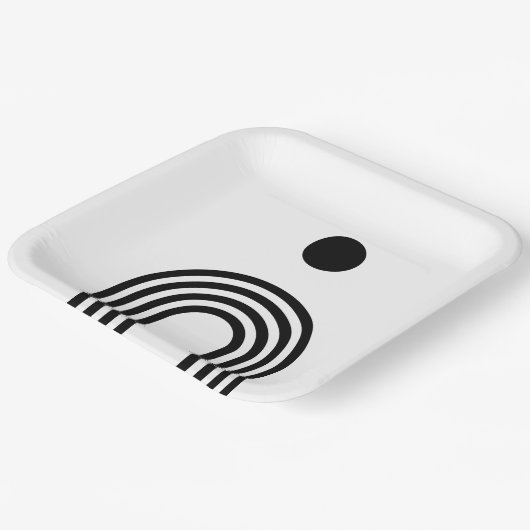 Boho Celestial Sun ペーパープレート (傾斜あり)