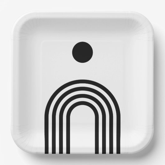 Boho Celestial Sun ペーパープレート (正面)