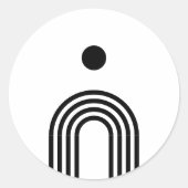 Boho Celestial Sun ラウンドシール (正面)