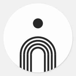 Boho Celestial Sun ラウンドシール