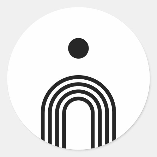 Boho Celestial Sun ラウンドシール (正面)