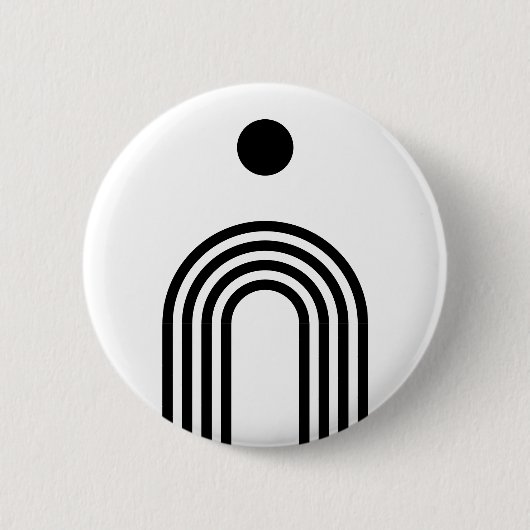 Boho Celestial Sun 缶バッジ (正面)