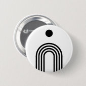 Boho Celestial Sun 缶バッジ (正面&裏面)