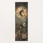 Boho Celestial Sun Moon Wildflower Garden ヨガマット (正面)