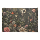 Boho Celestial Sun Moon Wildflower Garden 枕カバー (裏面)