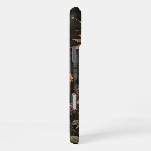 Boho Celestial Sun Moon Wildflower Garden iPhoneケース (右側面)