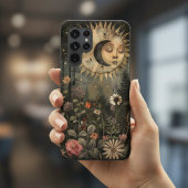 Boho Celestial Sun Moon Wildflower Garden Samsung Galaxyケース