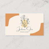 Boho Celestial Terracotta Minimalist 名刺 (正面)