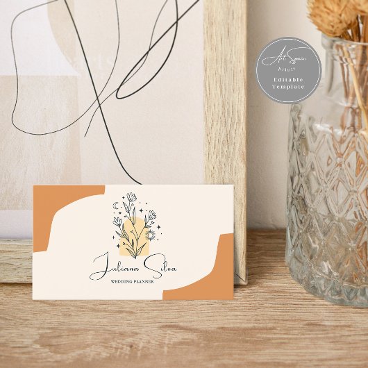 Boho Celestial Terracotta Minimalist 名刺