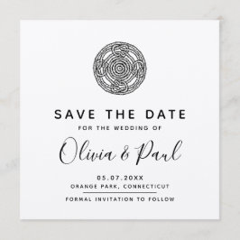 Boho celticスタイル日付のカード結婚を保存 招待状