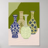 Boho Ceramic Vase Collection Art Poster Five  ポスター (正面)