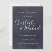 Boho Chalkboard署名Save the Date Card 招待状 (正面)