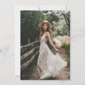 Boho Chapter予算開始ブライダルシャワー写真 招待状 (裏面)