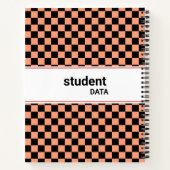 Boho Checkerboard Binder | Trendy Back to School  ノートブック (裏面)