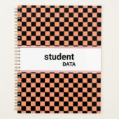 Boho Checkerboard Binder | Trendy Back to School  プランナー手帳 (正面)