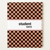 Boho Checkerboard Binder | Trendy Back to School  プランナー手帳 (裏面)