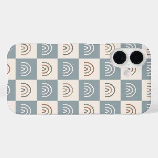 boho-checkered-rainbow-minimalist-pattern.jpg Case-Mate iPhoneケース (裏面 (横))