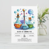 Boho Chemistry Lab Experiment Scientist誕生日 招待状 (スタンド正面)