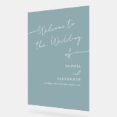 Boho Chicのア結婚クリル看板へようこそ。 アクリルサイン (傾斜)