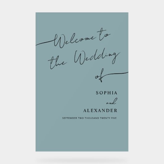 Boho Chicのア結婚クリル看板へようこそ。 アクリルサイン (正面)