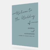 Boho Chicのア結婚クリル看板へようこそ。 アクリルサイン (傾斜)