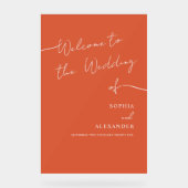 Boho Chicのア結婚クリル看板へようこそ。 アクリルサイン (正面)